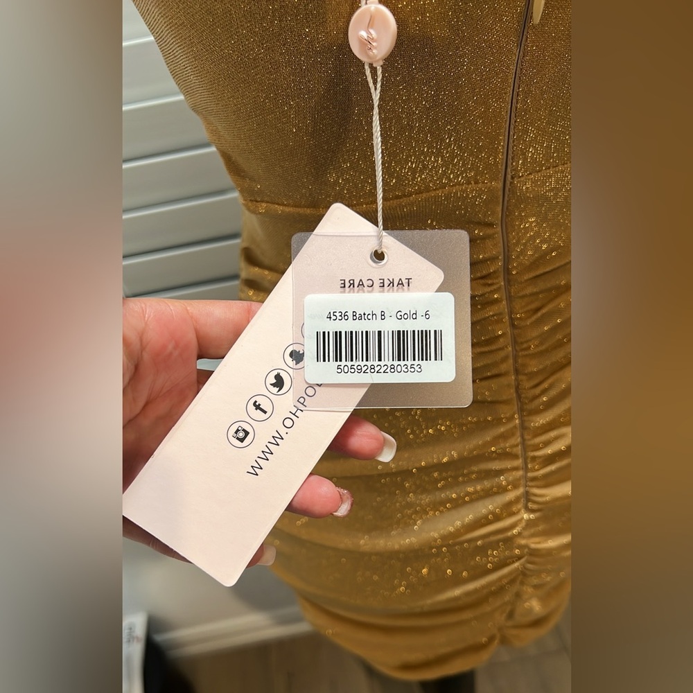 ✨Oh Polly Mini Dress in Gold✨ - NWT Size S(2) - Picture 12 of 17